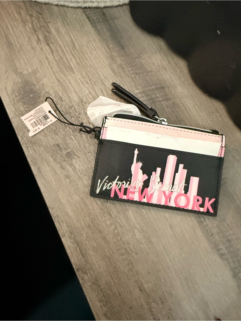 Victoria's Secret Black & Pink New York Skyline Card Holder